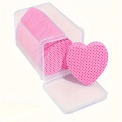 Lint Free Nail Wipes Heart Pink – Pack of 200