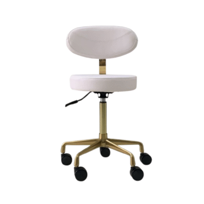 Luxury Stool – White & Gold