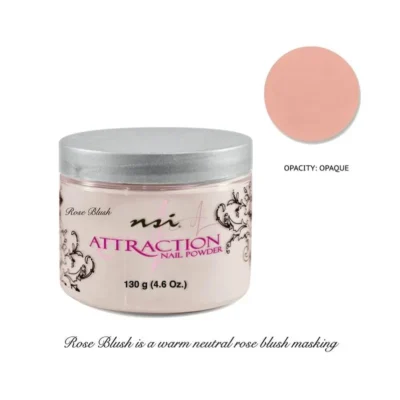 NSI Attraction Pink Acrylic Powder - Rose Blush Opaque 130g