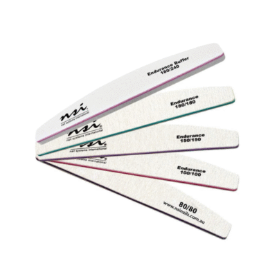 NSI Endurance Supreme Nail File Pack: 5 Files (#80 - #240 Grit)