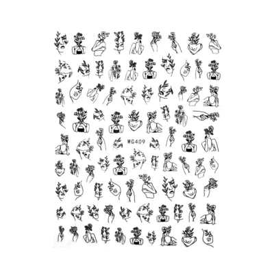 NSI Nail Art Stickers - Fine Black