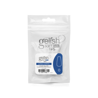 Gelish Soft Gel™ Tips Refill – Long Coffin, Size 0 (50‑Count)