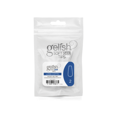 Gelish Soft Gel™ Tips Refill – Long Coffin, Size 2 (50‑Count)