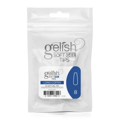 Gelish Soft Gel™ Tips Refill – Long Coffin, Size 8 (50‑Count)