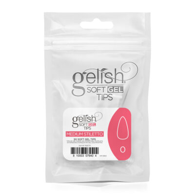 Gelish Soft Gel™ Tips Refill – Medium Stiletto, Size Zero (50-Count)