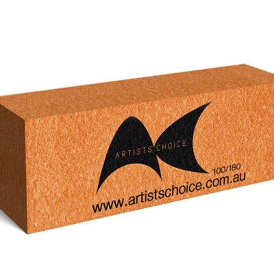 3 sided orange sanding block 100/180