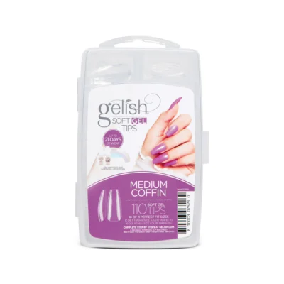 Gelish Soft Gel Tips – 110ct Medium Coffin