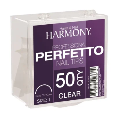 Harmony Perfetto Nail Tips Clear 50ct Size 2