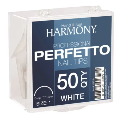 Harmony – Perfetto Nail Tips White 50ct – Size 8