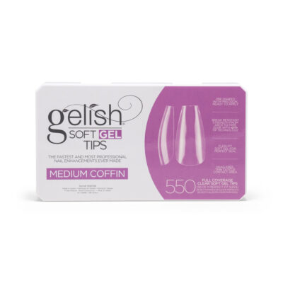 Gelish Soft Gel Tips – Medium Coffin (550ct)
