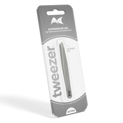 Tweezer 12 – Straight Tip (Grey)