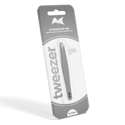 Tweezer 14 – Arched Straight Tip (Grey)