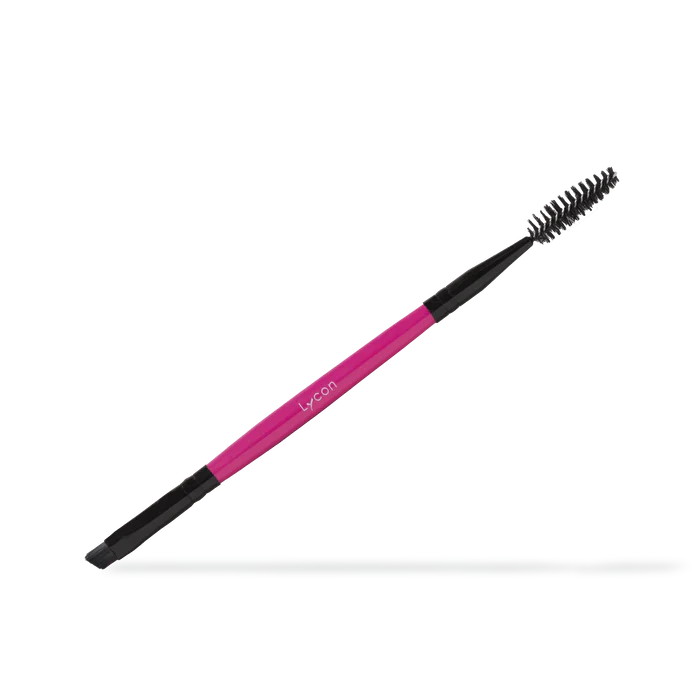 Dual-Ended Eyebrow Brush (Pink)