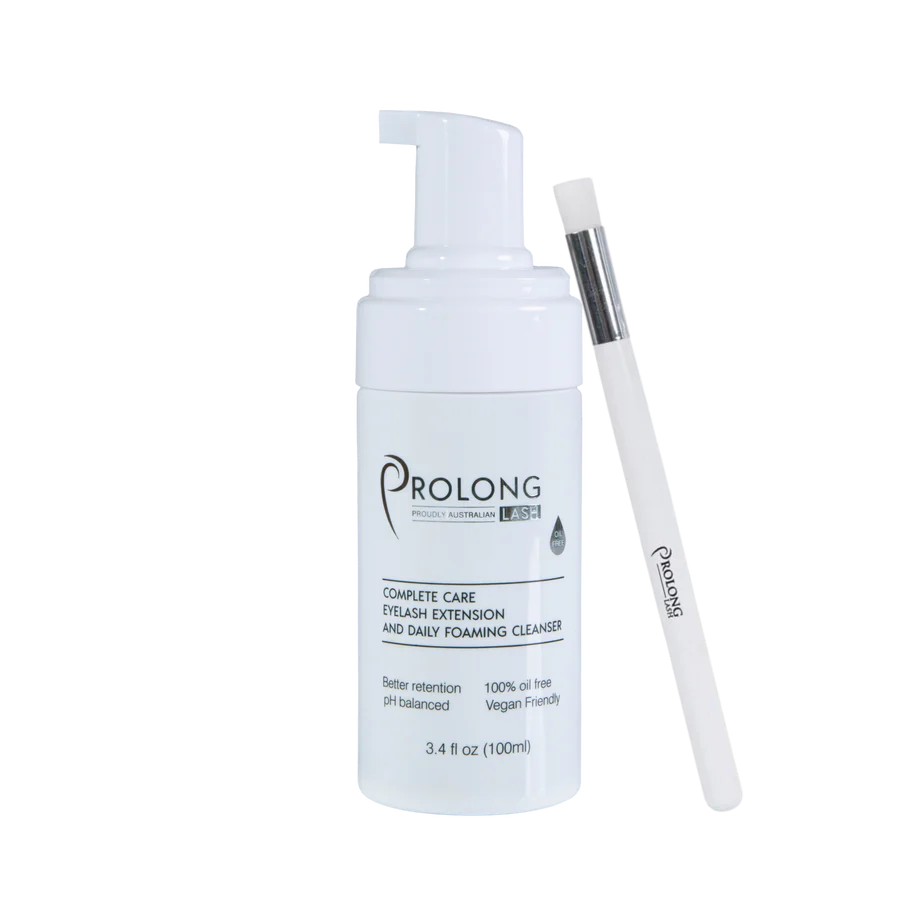 Eyelash Extension Foaming Cleanser Pump 100ml & Brush - Image 2