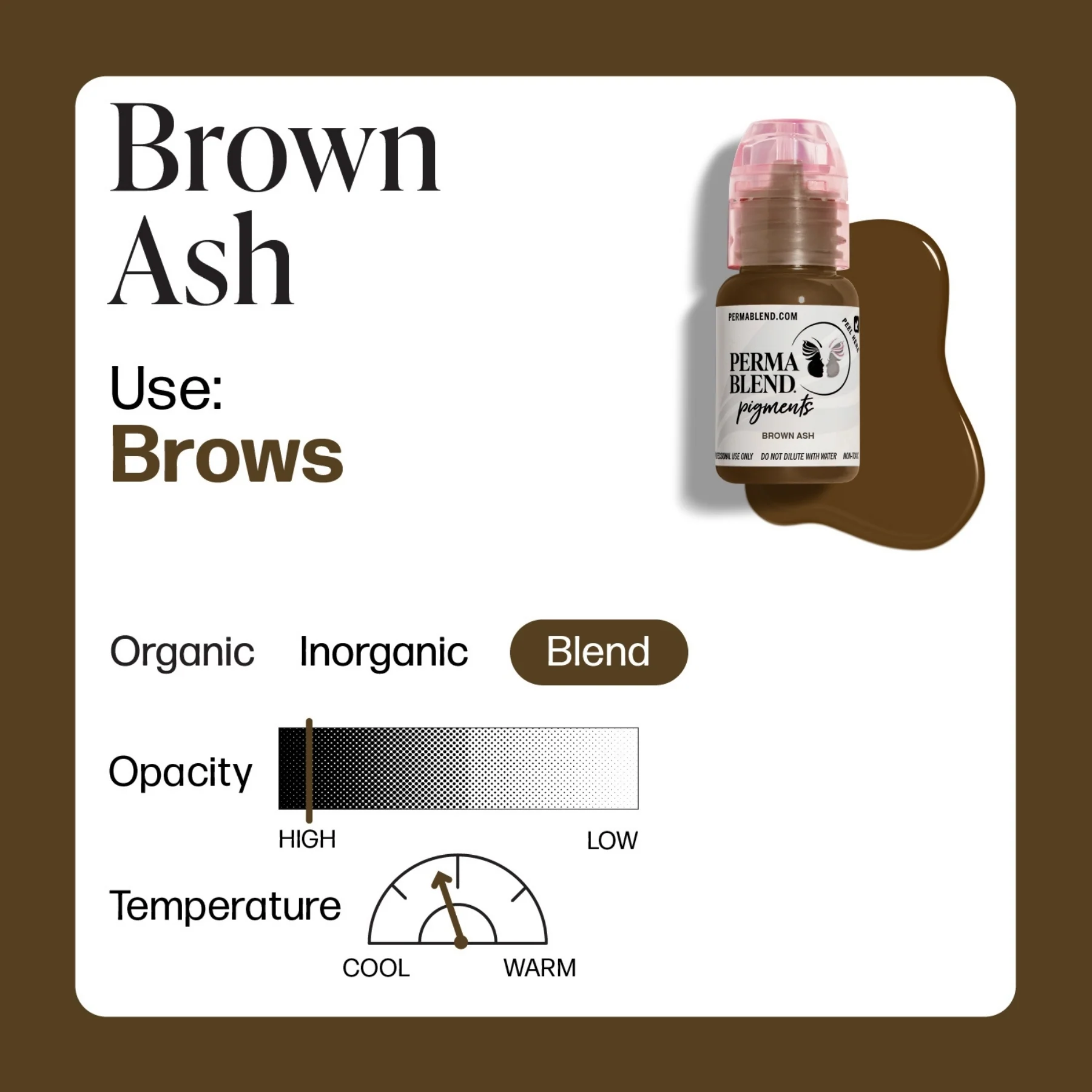 Perma Blend Eyebrow Pigments - Brow Shades - Brown Ash - Image 2