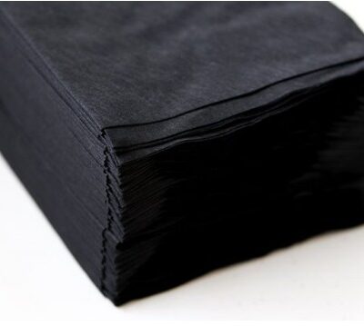 Disposable Towels - Black - 40cm x 70cm - Pack of 50