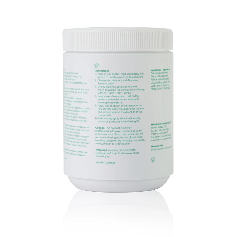 Mancine Professional Natural Strip Wax / Aloe Green 800g - Image 3