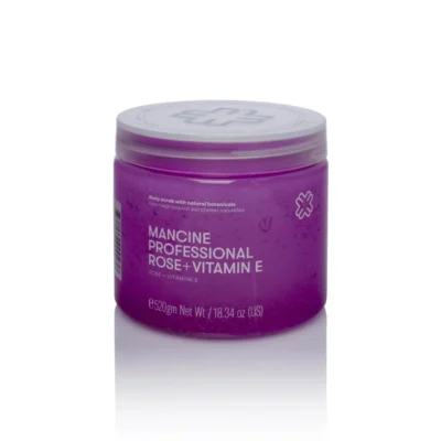 Mancine Professional Salt Body Scrub / Rose + Vitamin E 520g