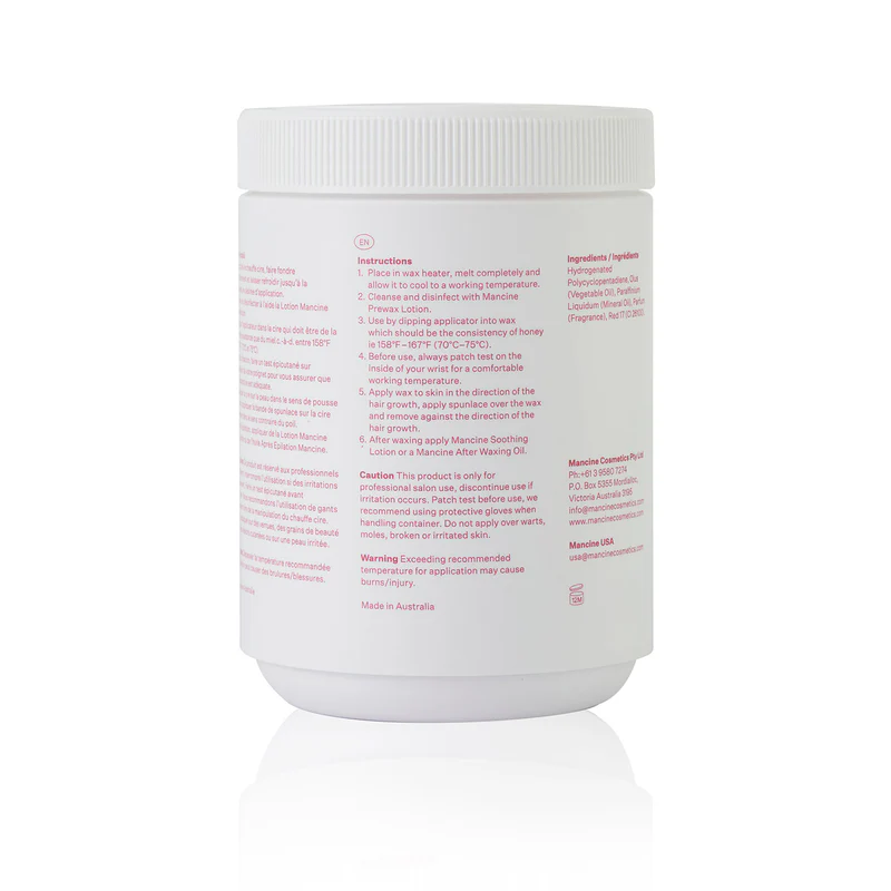 Mancine Professional Ultra Film Strip Wax / Pomegranate + Jojoba 800g - Image 3