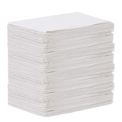 Bulk carton of 500 White Dental Bibs 3-ply waterproof for professional clinic use