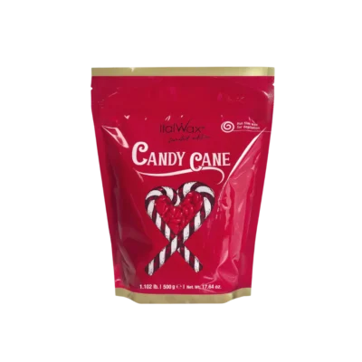 Bag of 500g Italwax Candy Cane Wax limited edition synthetic film wax for professional salons