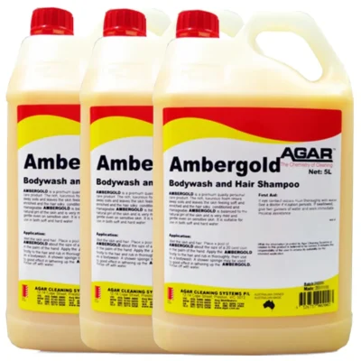Agar Ambergold Premium Body Wash and Hair Shampoo - 3 X 5Lt