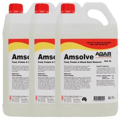 Agar Amsolve Food, Protein and Blood Stain Remover - 3 X 5Lt