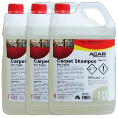 Agar Carpet Shampoo Dry Foam Concentrated Cleaner - 3 X 5Lt