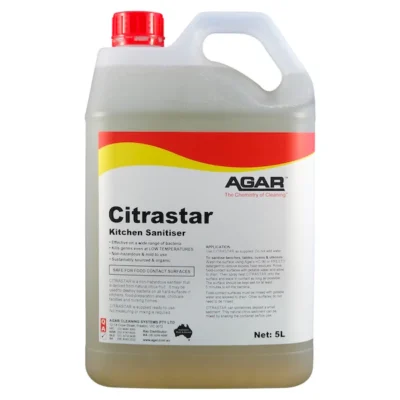 Agar Citrastar Kitchen Food Safe Sanitiser for Freezers or Cool Rooms - 5Lt
