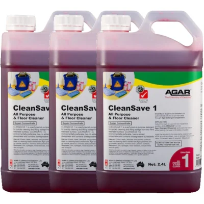 Agar CleanSave 1 All Purpose & Floor Cleaner | Floral fragrance - 3 X 2.4 Lt