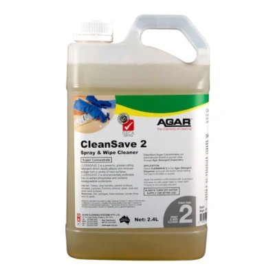 Agar CleanSave 2 Spray and Wipe Cleaner Concentrated - 2.4Lt