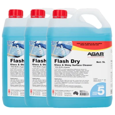 Agar Flash Dry Window Cleaner and Shiny Surface Cleaner - 3 X 5Lt