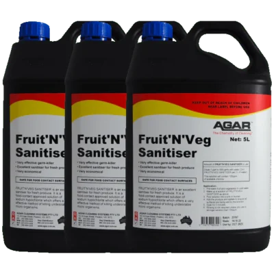 Agar Fruit N Veg Sanitiser - 3 X 5Lt