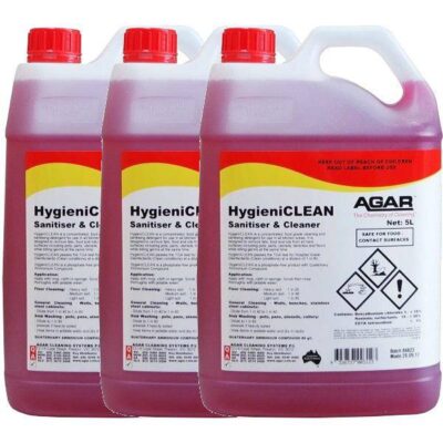 Agar Hygieni Clean Food Grade Cleaner and Sanitiser - 3 X 5Lt