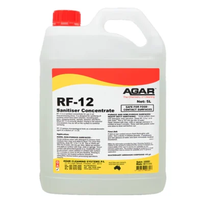 Agar RF12 No Rinsing Food Grade Sanitiser Concentrate - 5Lt
