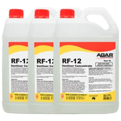 Agar RF12 No Rinsing Food Grade Sanitiser Concentrate - 3 X 5Lt