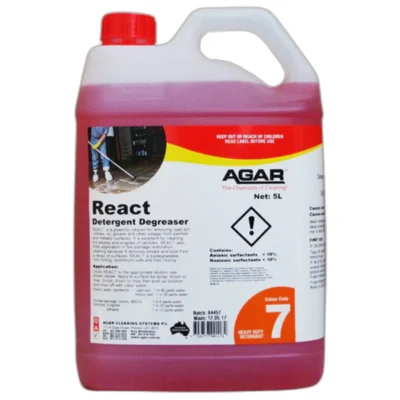 Agar React Degreaser for Smoke or Fire Restoration and Road Dirt - 5Lt