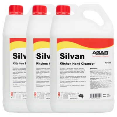 Agar Silvan Kitchen Hand Cleanser – Gentle, Food-Safe Hand Hygiene - 3 X 5Lt