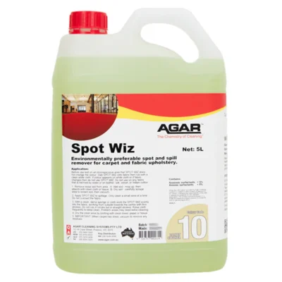 Agar Spot Wiz Carpet Stain Remover - Environmentally Preferable - 5Lt