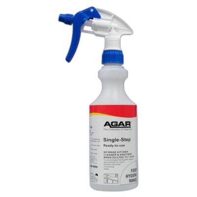 Agar Single Step Food Grade Sanitiser and Cleaner - 500ml Empty Dispensing Bottle