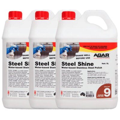 Agar Steel Shine Water Based Polish - 3 X 5Lt