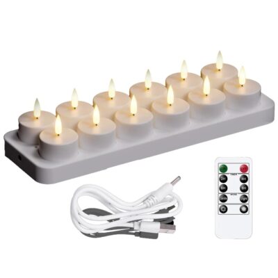 Rechargeable Tea Light Pack of 12