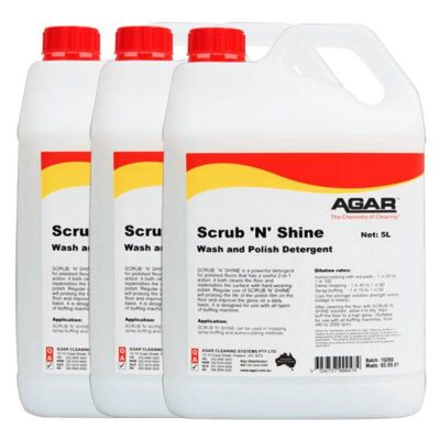 Agar Scrub N Shine Wash and Polish Detergent - 3 X 5Lt