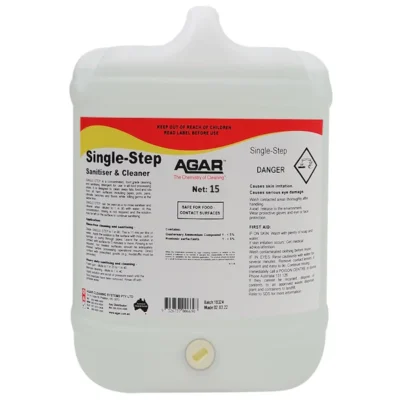 Agar Single Step Food Grade Sanitiser and Cleaner - 15Lt