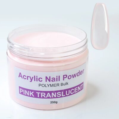 Acrylic Powder Polymer - 250gm - PINK TRANSLUCENT