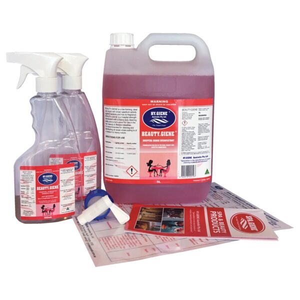 Premium Grade Disinfectant Beauty.Giene 5L Starter Pack for salon cleaning and hygiene