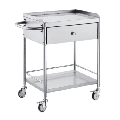 Stainless Steel Service Trolley clinical trolley with 100kg load capacity for salon and clinic use
