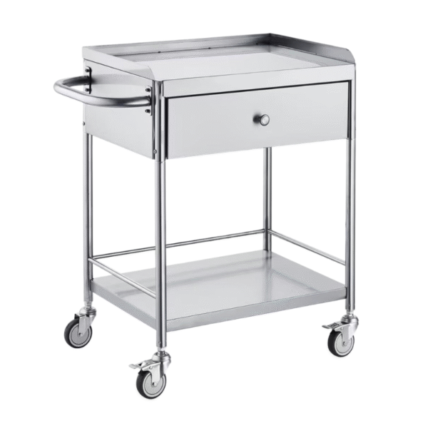 Stainless Steel Service Trolley clinical trolley with 100kg load capacity for salon and clinic use