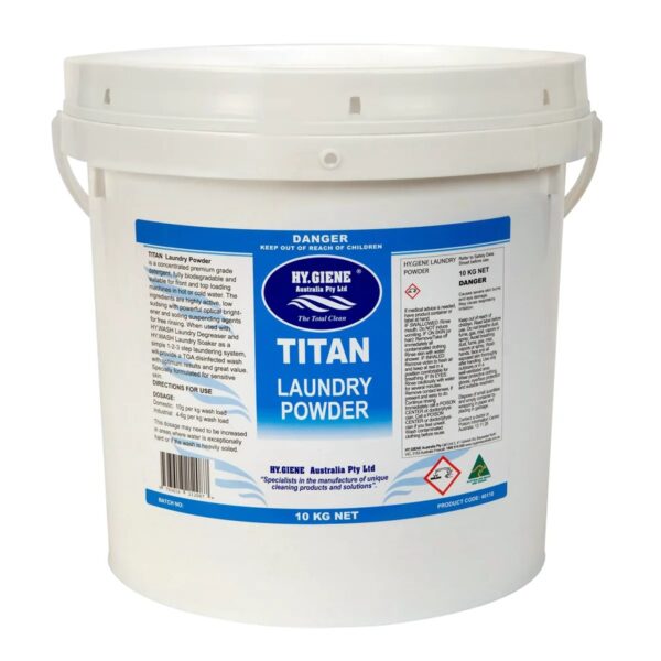 Laundry Powder Concentrate Hy.Giene Titan 10kg for commercial laundry and fabric care