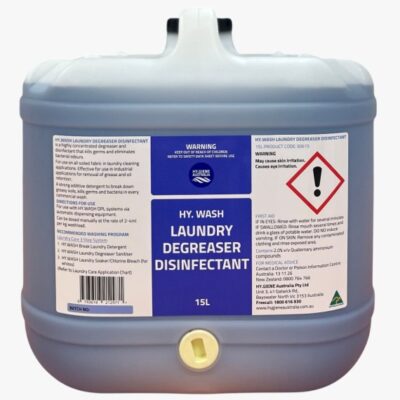 Laundry Degreaser Sanitiser Hy.Wash 15L for commercial laundry cleaning and hygiene